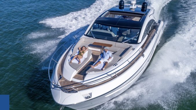 Fairline Targa 63 GT - Running - yacht and sea