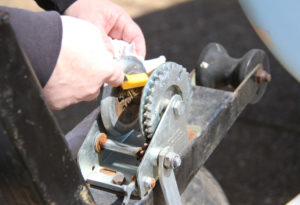 Replace A Winch Strap - cleaning