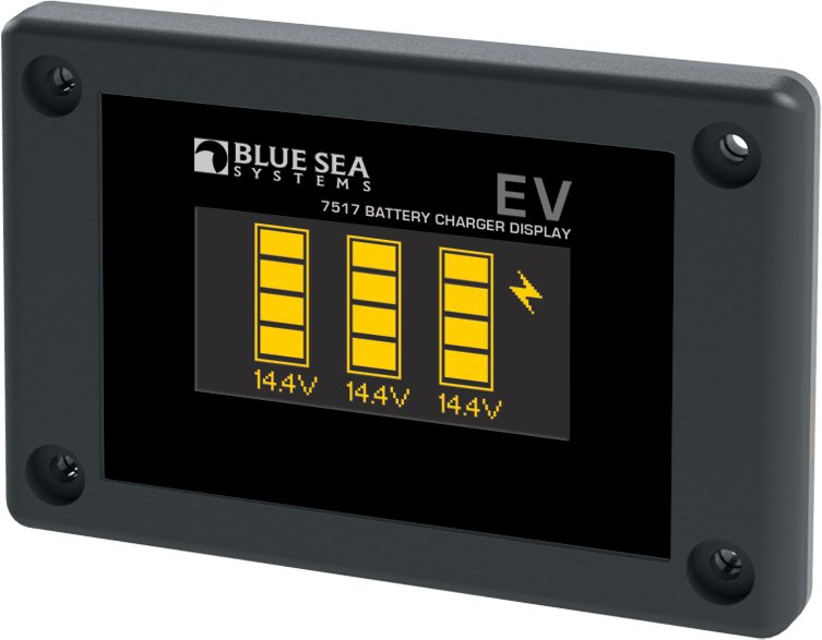 Blue Sea EV Battery Charger Display - yacht and sea