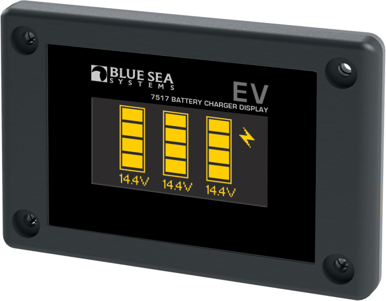 Blue Sea EV Battery Charger Display - yacht and sea