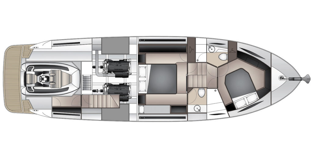 Maritimo_X50_GA_layout Tender_1 - yacht and sea