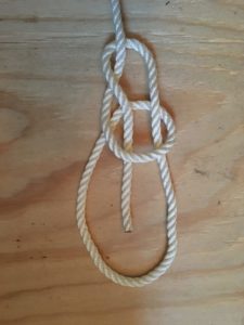 Bowline knot 2 - yacht and sea