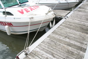 Bow line - yacht and sea