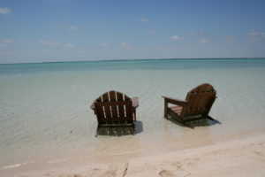 Relaxing in Bahamas - yacht and sea