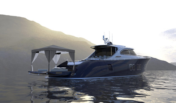 Zeelander Z72 tent - yacht and sea