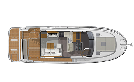 Beneteau Swift Trawler 47 layout - yacht and sea