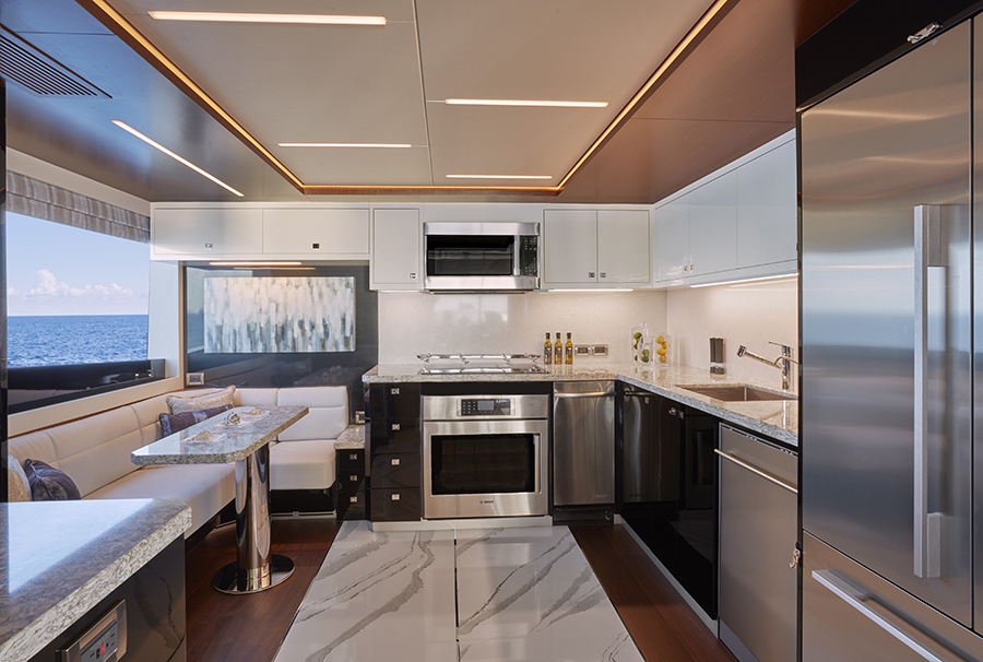 Ocean Alexander 90R kitchen