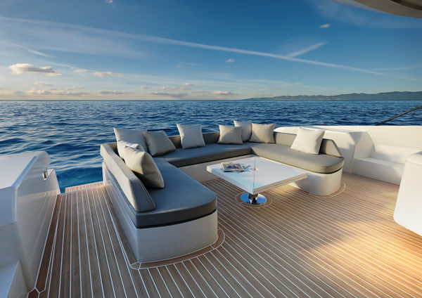 Cetera 60 rear deck - yacht and sea