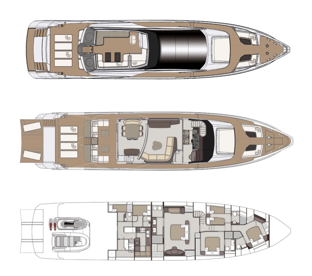 Azimut-Grande-S10-Layout - yacht and sea