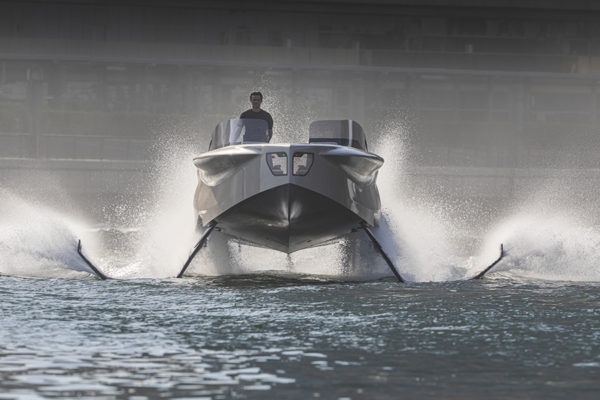 Enata Foiler front - yacht and sea