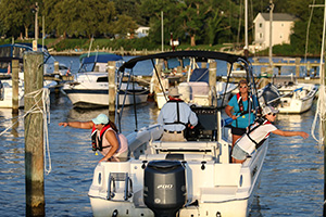 BoatUS On-Water Boat Training - yacht and sea